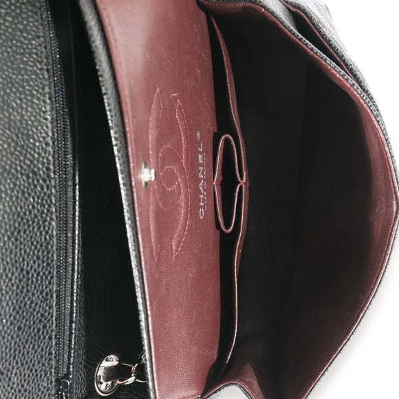 Chanel Black Quilted Caviar Small Classic Flap Bag - Picture 8 of 8